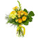 Yellow bouquet of roses and chrysanthemum. Cambodia